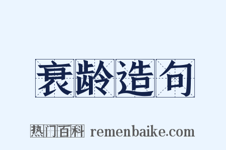 衰龄造句是什么意思的图片